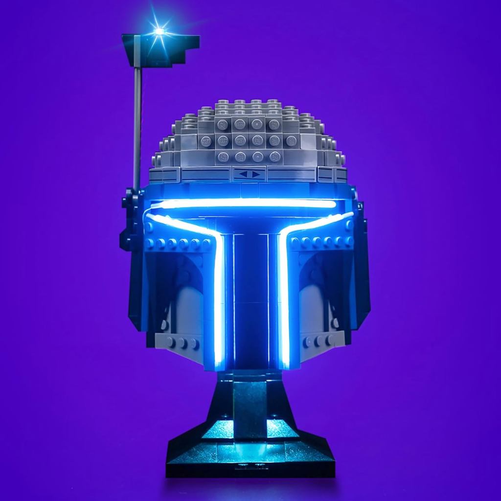 Chiếu sáng LED Tương thích với Mũ bảo hiểm Lego Jango Fett 75408, Bộ đèn tương thích với Lego 75408,