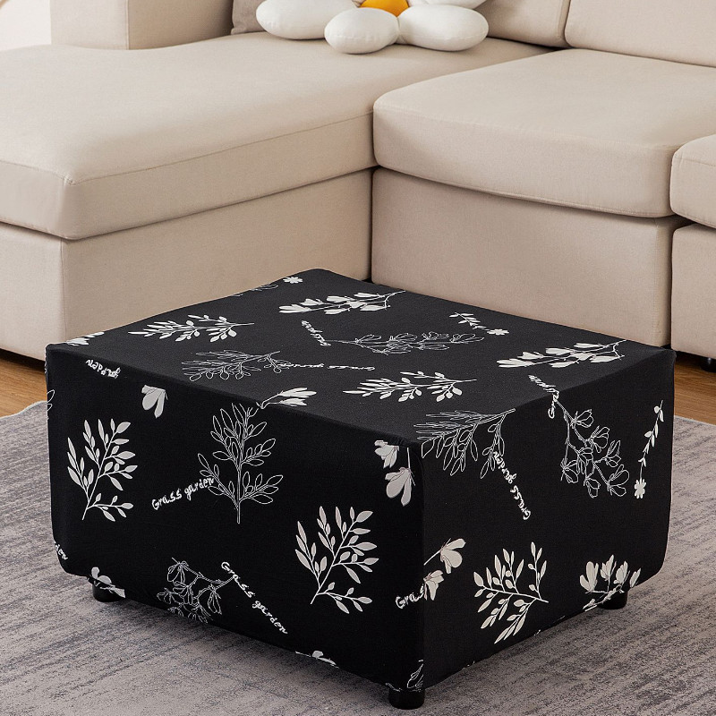 Ottoman Cover Square - Vỏ Ottoman co giãn Vỏ bọc hình vuông có đế đàn hồi chống trượt, Vỏ bệ chân có