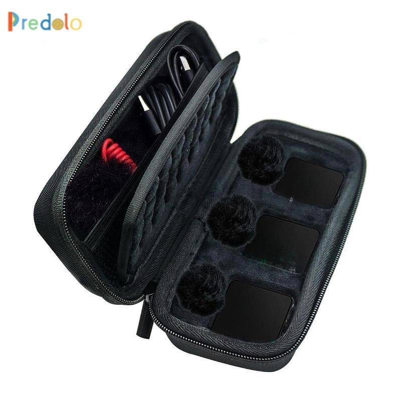 [Predolo] Hộp đựng micro cho Rode Wireless Go2 Túi đựng 3 khe chống sốc
