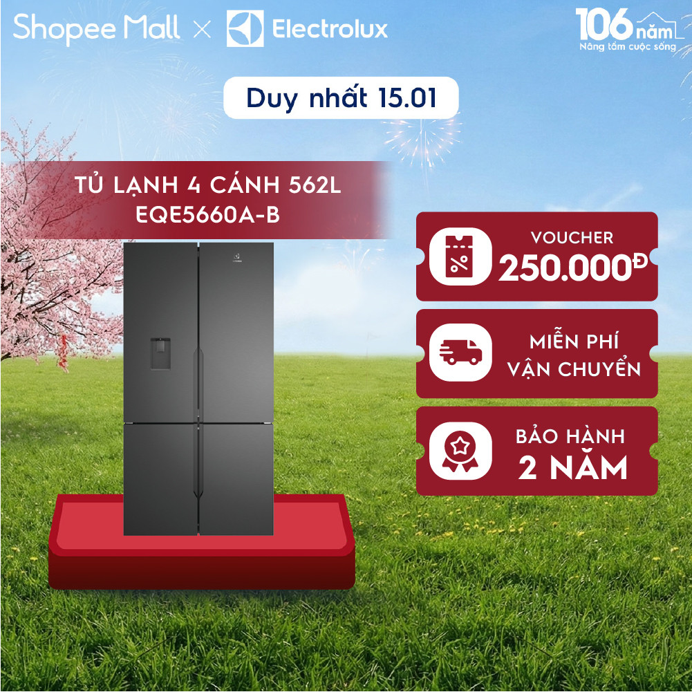 Tủ lạnh 4 cánh Electrolux 562L UltimateTaste 700 EQE5660A-B - Đen nhám