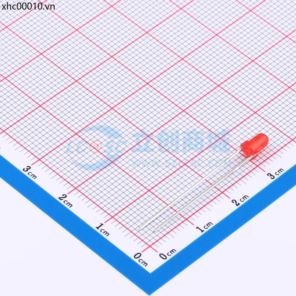 20 Điốt phát sáng / LED NFD3401URD Cắm màu đỏ, Cấu hình linh kiện điện tử D = 3mm