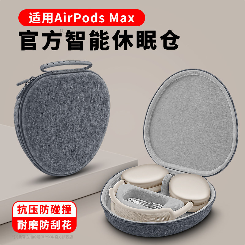 OLYSON Thích hợp cho Túi lưu trữ Airpod max Tai nghe Apple thế hệ thứ 2 Hộp tai nghe Bluetooth Hộp b