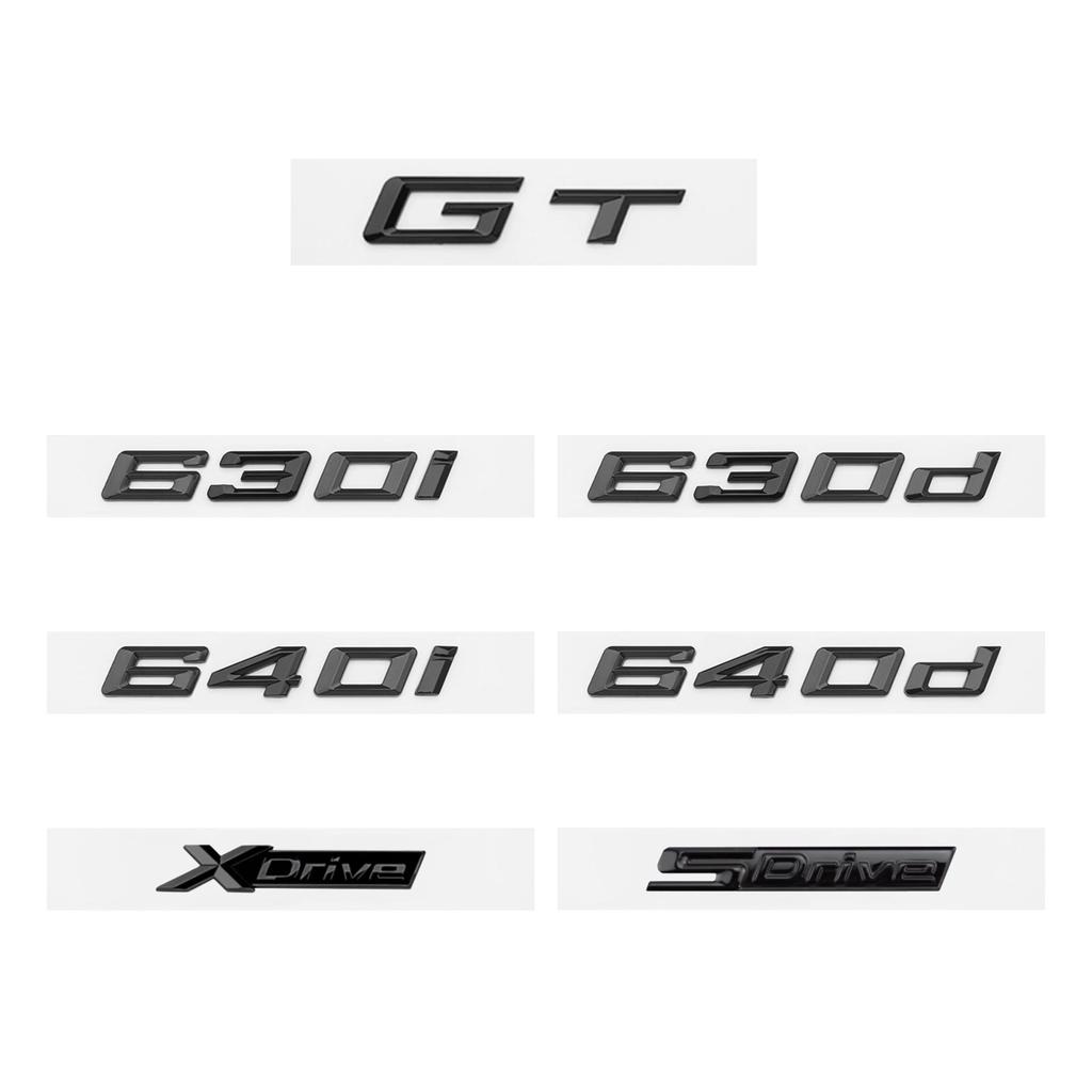 Bóng Đen GT 630i 630d 640i 640d XDrive SDrive ABS Số Chữ Biểu Tượng Cho Xe BMW GT Series E63 E64 F06