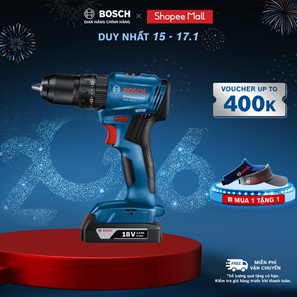 Máy khoan động lực dùng pin Bosch GSB 185-LI