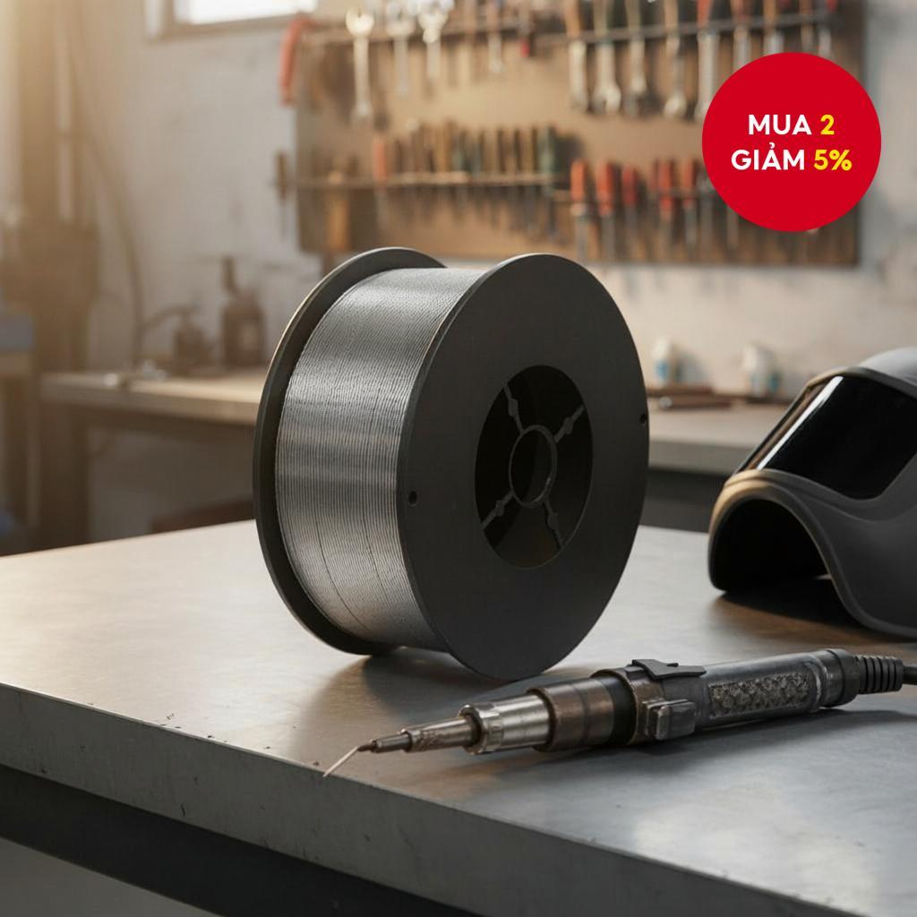 Dây hàn MIG không khí bằng thép không gỉ E71T-GS - 1kg lõi hàn flux