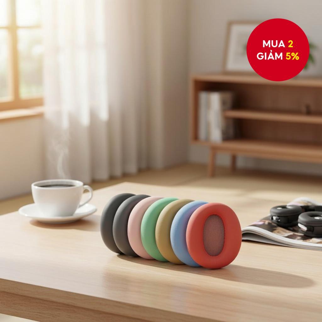 Đệm thay thế cho tai nghe Edifier W820NB Plus, W820NB và đệm tai nghe.