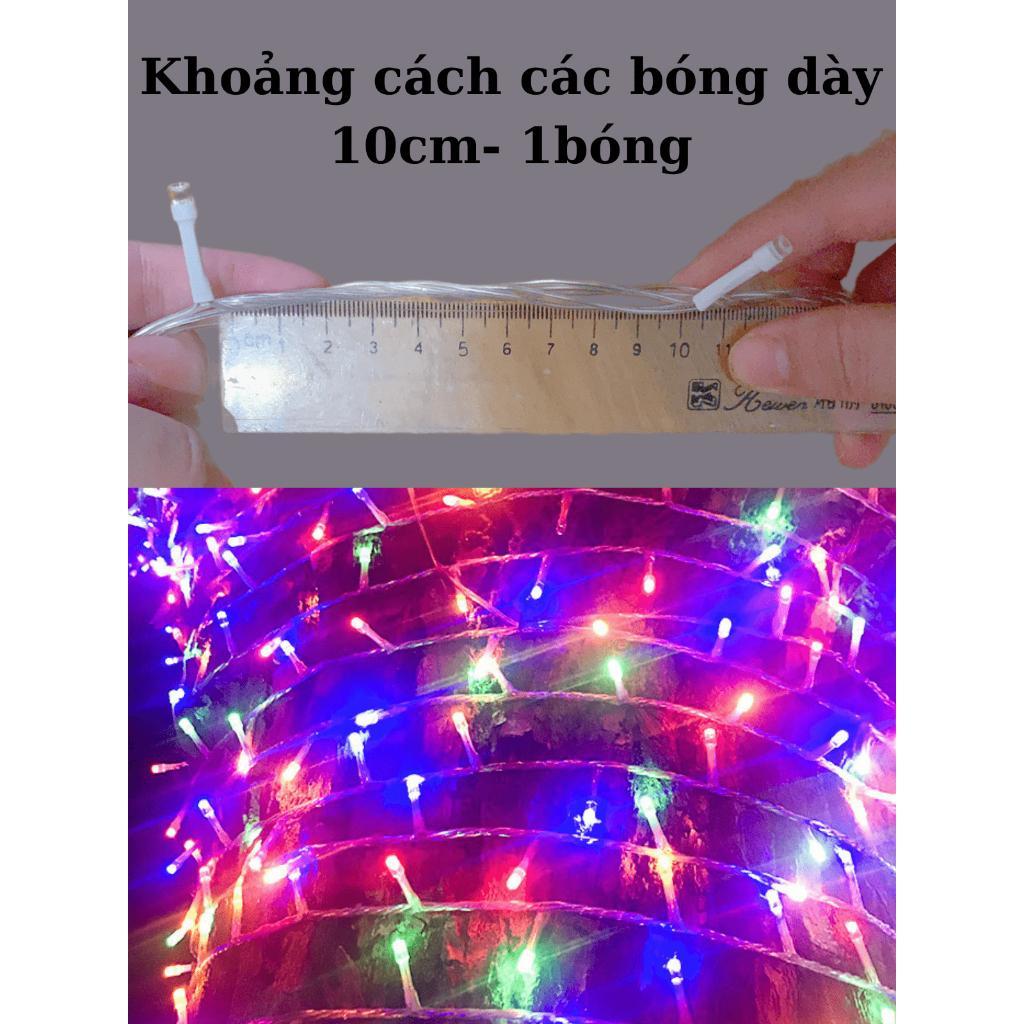 Dây đèn LED, đèn nháy trang trí nháy chớp 100m nhiều màu lắp cây, nhà, sân vườn