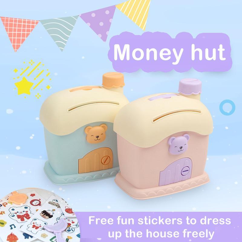 [Boutique1] Gấu Heo Dễ Thương Hình Vuông Hoạt Hình Có Lo Và Chìa Khóa Ngôi Nhà Nấm Dễ Thương Heo Đất