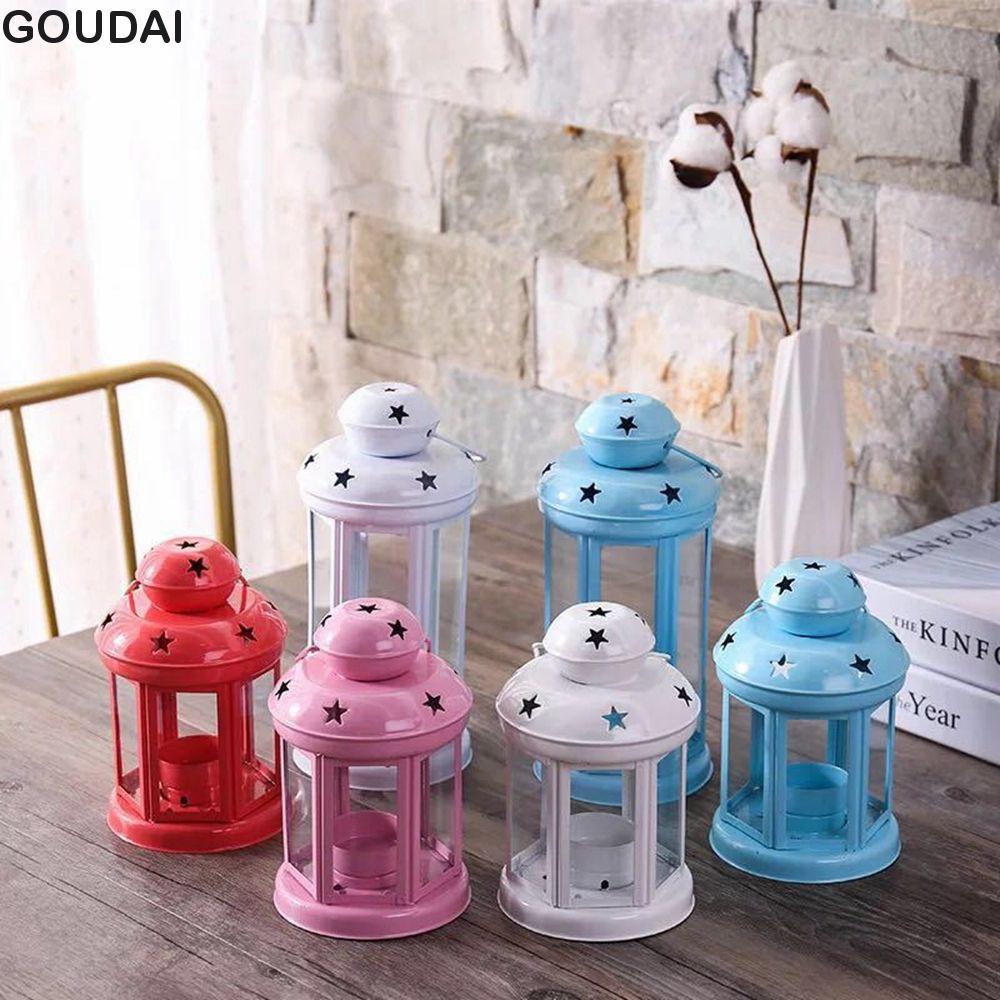 GOUDA Chân Nến Ngôi Sao Mẫu Pháp Vintage Sắt Châu Âu Đèn Lồng