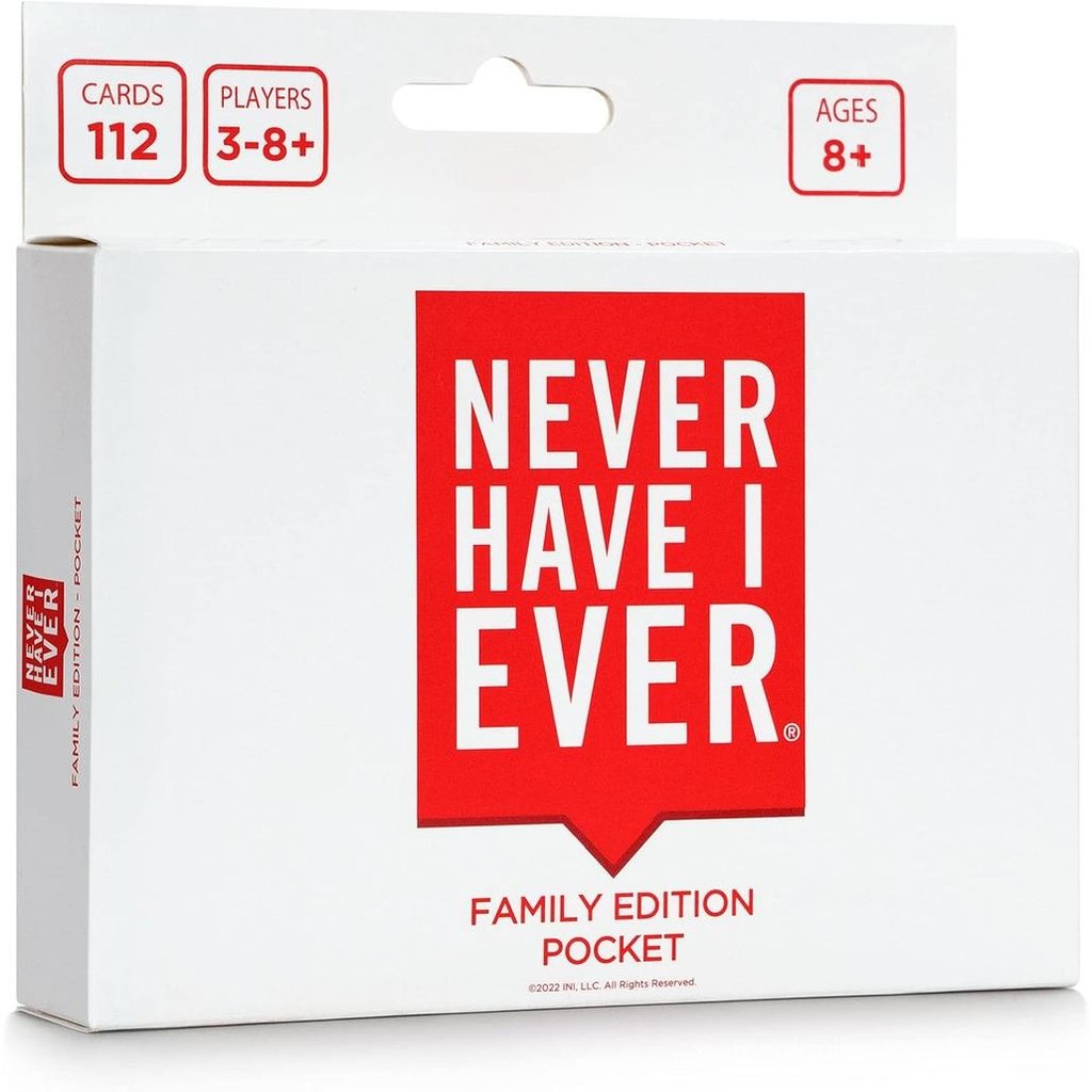 Never Have I Ever Pocket Edition | Bộ trò chơi thẻ phiên bản gia đình | Trò chơi gia đình vui nhộn T