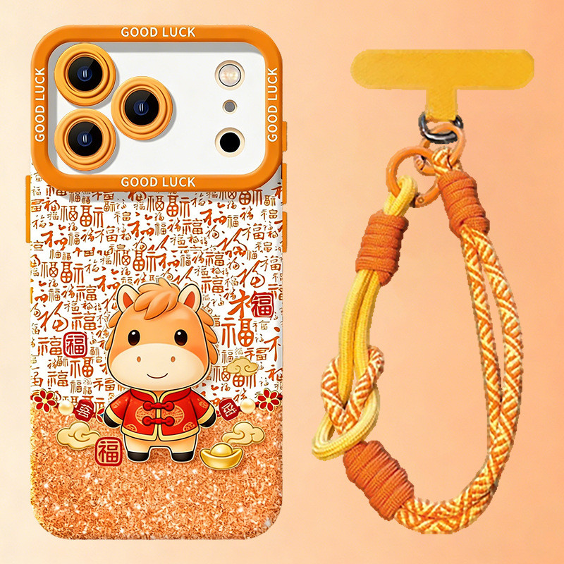 2026 Năm Ngựa Phone17promax Ốp Điện Thoại Năm Mới Apple 16 Vỏ Bảo Vệ 15 Silicone 14 Mềm132026.1.22