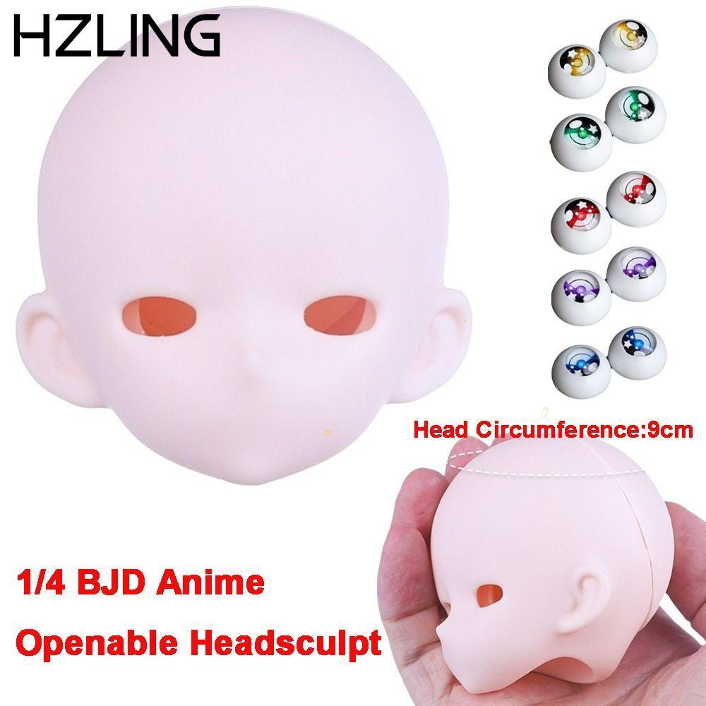 HZLING 1 / 4 BJD Anime Headsculpting, PVC Bjd Baby Head, Bjd Phụ kiện Anime-Style Da trắng Bjd Doll 