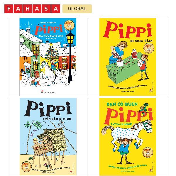 Sách Pippi Giải Cứu Giáng Sinh, Pippi Trên Đảo Kì Khôi, Pippi Đi Mua Sắm, Bạn Có Quen Pippi Tất Dài 