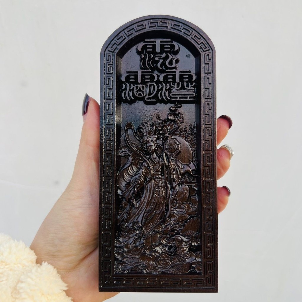 Đạo Giáo Tiếp Liệu Ngọc Táo Tàu Gỗ Token Khắc Jiuxuan Nữ Token Nổi Nhà Thị Trấn Bảo Vệ Cơ Thể Chín T