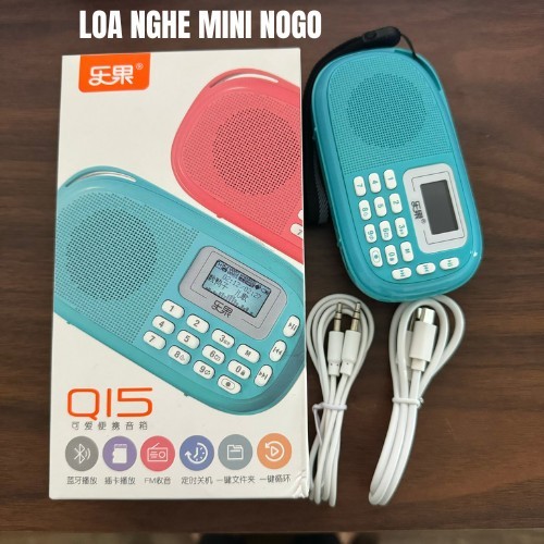 Combo Loa Nghe Mini NOGO Q15 MÀU XANH, thẻ nhớ chép file nghe