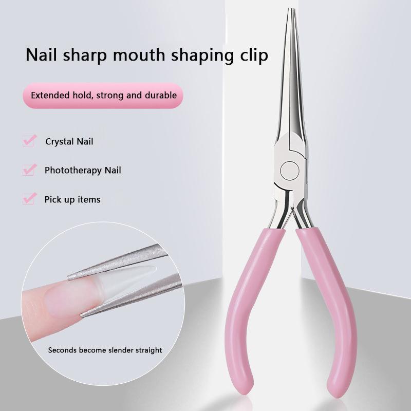[BDM] Acrylic Nail Shaping s C Curve Pinching Tool Gel Qui Building Extension Tips Clip Pink Nail Ar