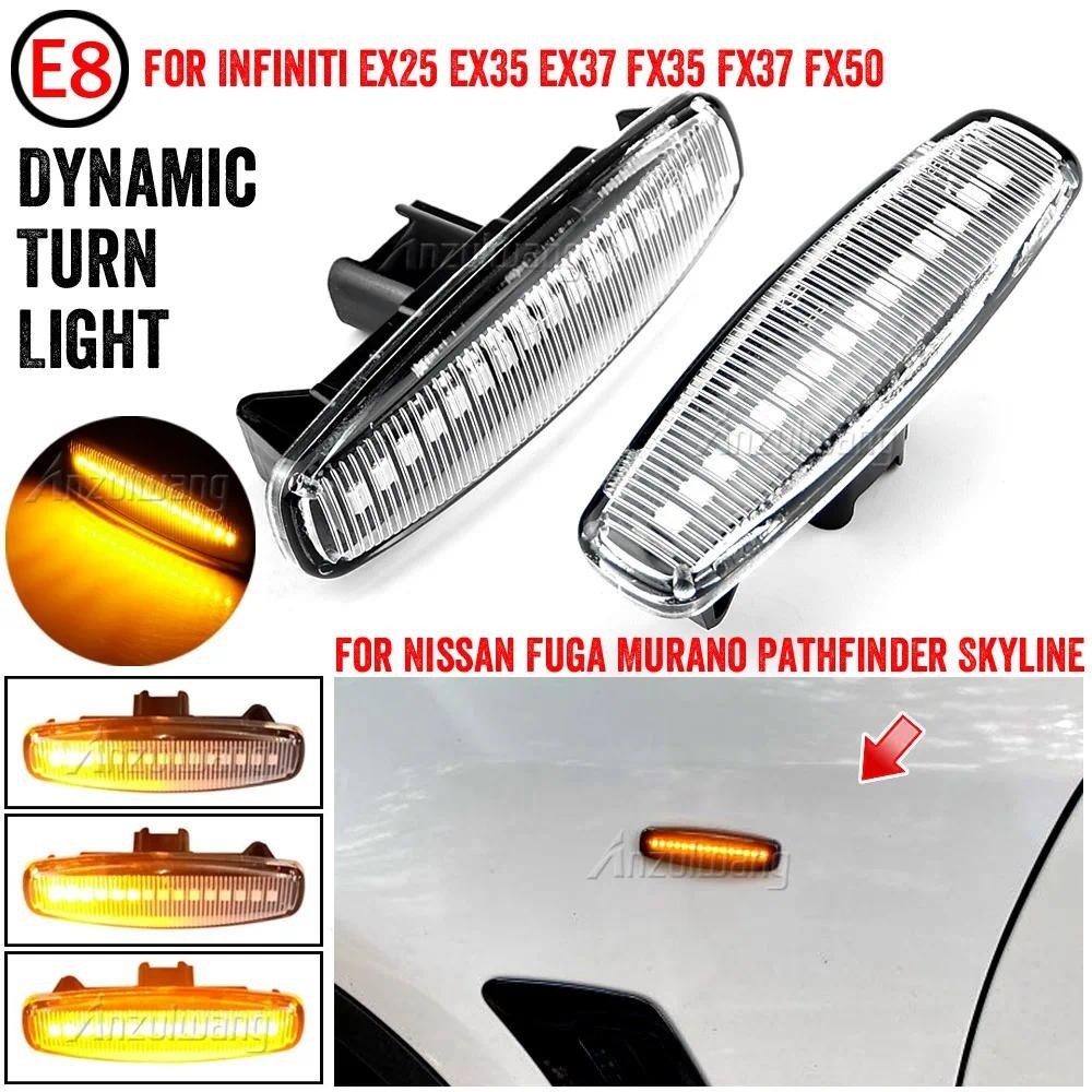 Dành Cho Infiniti EX25 EX35 EX37 FX30d FX35 FX37 FX50 G25 G35 G37 JX35 M25 M35 M37 LED Năng Động Bên