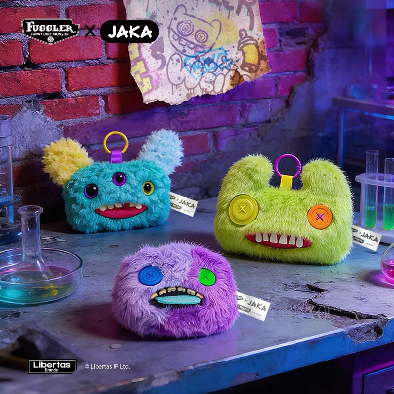 FUGGLER x JAKA Blind Box Bông Quái Vật Răng Ví Đựng Tiền Móc Khóa Trang Trí Dễ Thúi Quà Tặng - A245