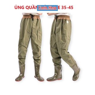 ( 2 LỚP DÀY-LOẠI 1] Ủng quần lội nước màu nâu size 36-44, ủng quần nâu, ủng câu cá, ủng đi mưa