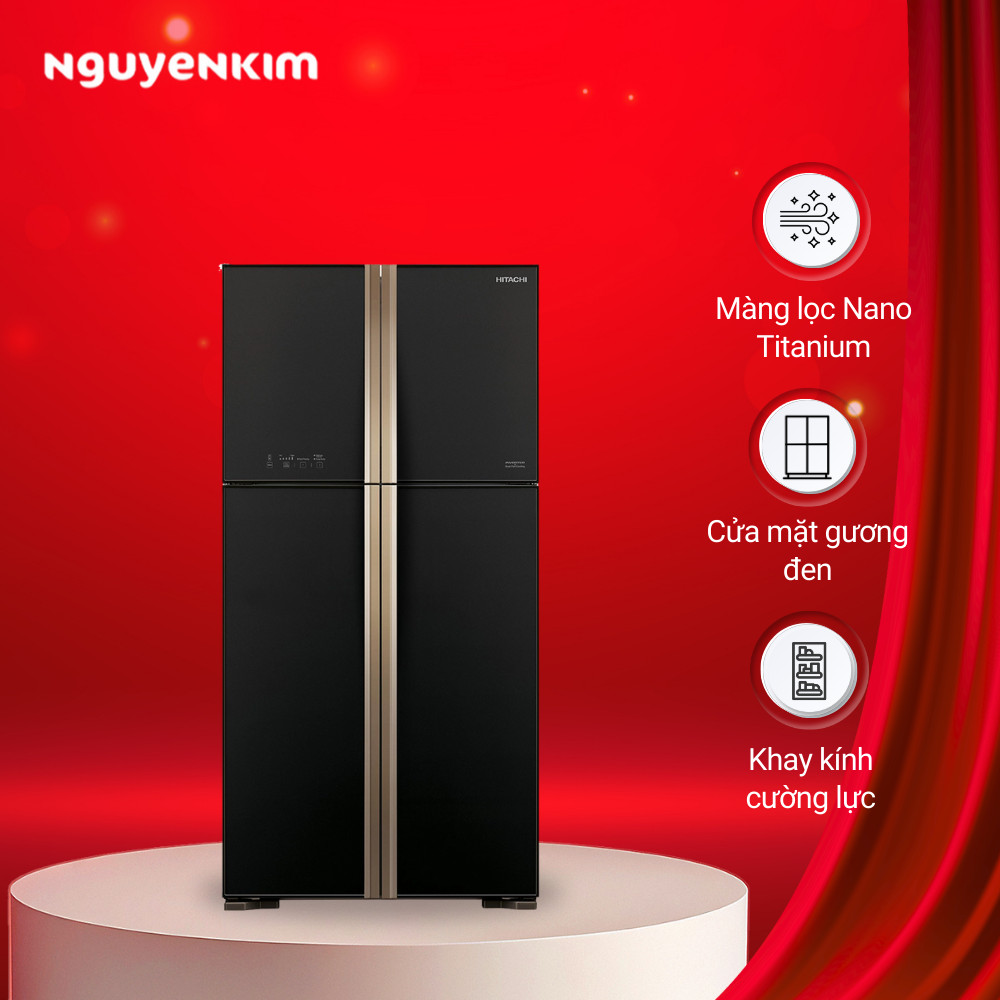 Tủ lạnh Hitachi Inverter 509 lít R-FW650PGV8 GBK
