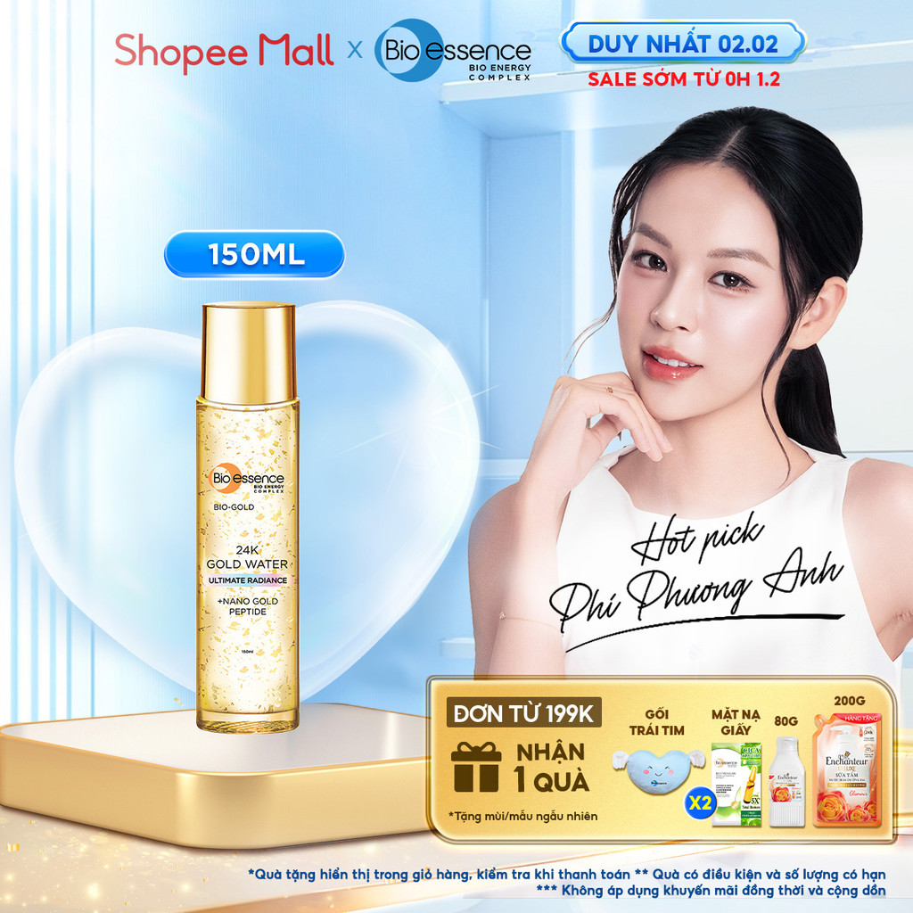 Nước dưỡng tinh chất vàng 24K, cấp ẩm,ngừa lão hoá sớm và dưỡng da tươi sáng  Bio essence Bio-Gold 1