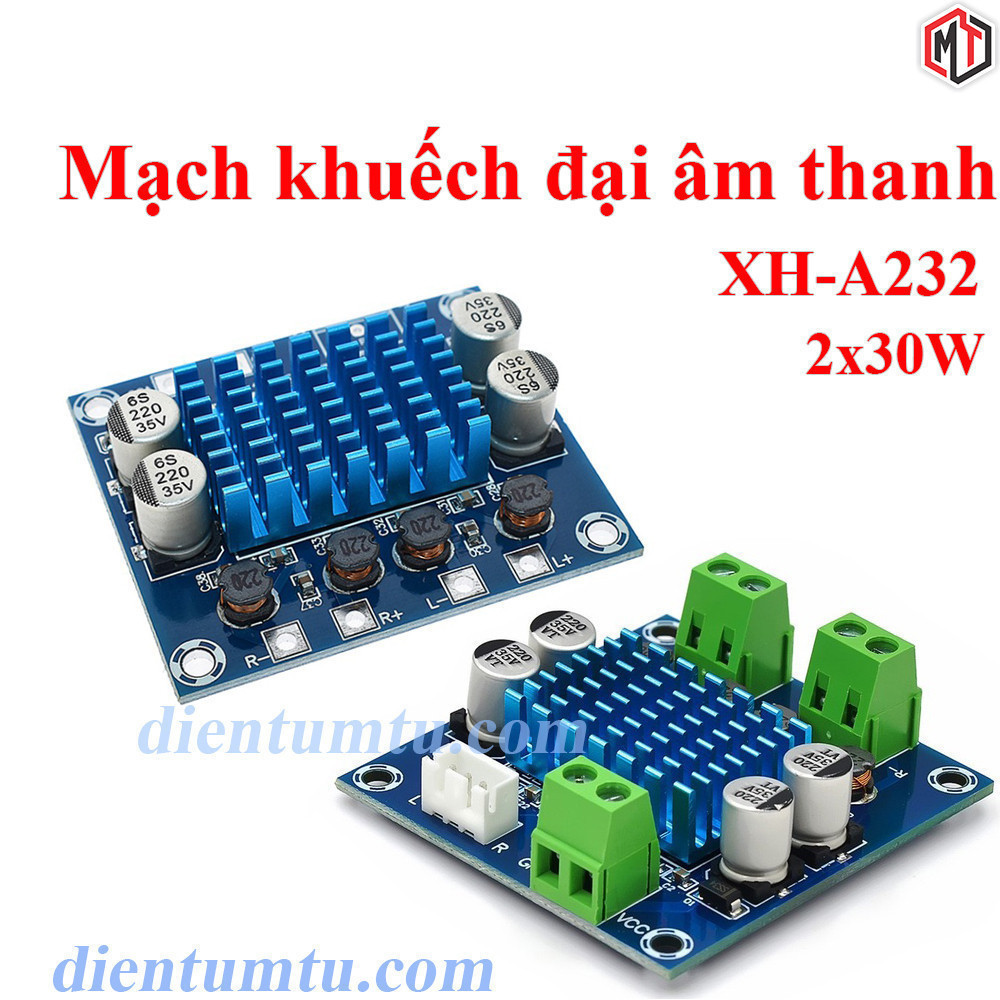 024 Mạch khuếch đại âm thanh XH-A232 kênh đôi 2x30W