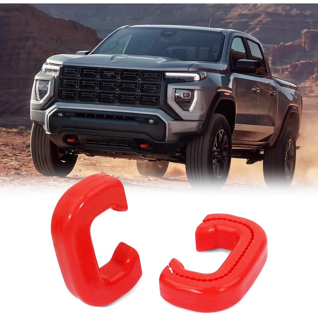 Vỏ móc kéo phía trước màu đỏ chỉ tương thích với Colorado Z71 ZR2 & GMC Canyon 2023 2024 2025, Vỏ bọ