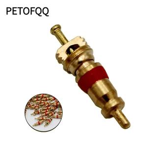 Petofq 100 lõi van lốp, công cụ sửa chữa lốp thay thế van xả lốp, với vòi phun van đa năng bằng đồng mạ kẽm