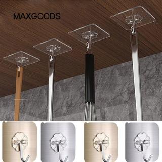 Maxgoods 1 / 3 Móc treo liền mạch, Móc tự dính đa năng không đục lỗ, Móc treo tường chắc chắn trong suốt chịu tải nặng trong suốt