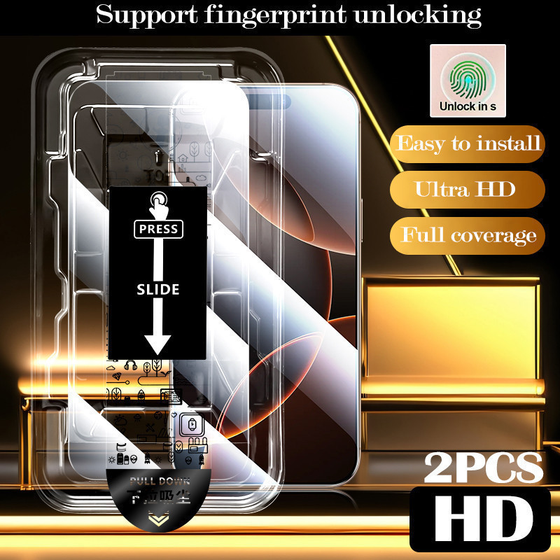 Kính cường lực cho Redmi Turbo 5 Max/4 Pro/4/3, 2 chiếc, HD, siêu âm vân tay, full keo