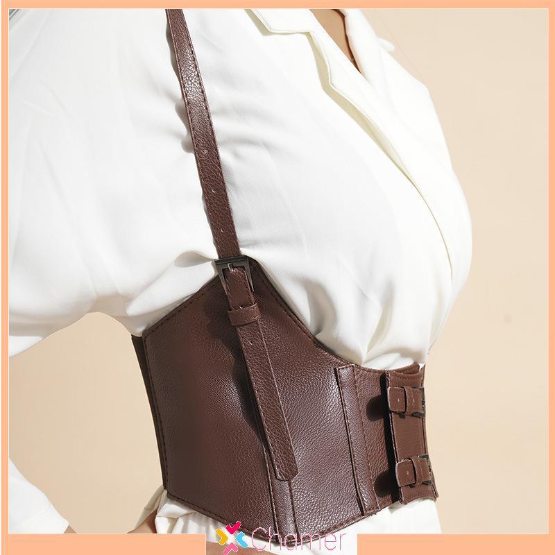 <[CDATA[Corset Underbust Nữ Da PU Phong Cách Punk]]>