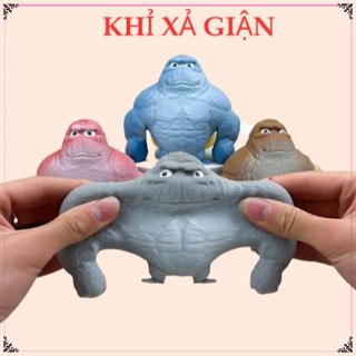 CON TO ĐẸP Đồ Chơi Khỉ Đột Đàn Hồi, Đồ Chơi Xả Giận Đàn Hồi Giảm Stress Hình Chú Khỉ Nhiều Màu Sắc