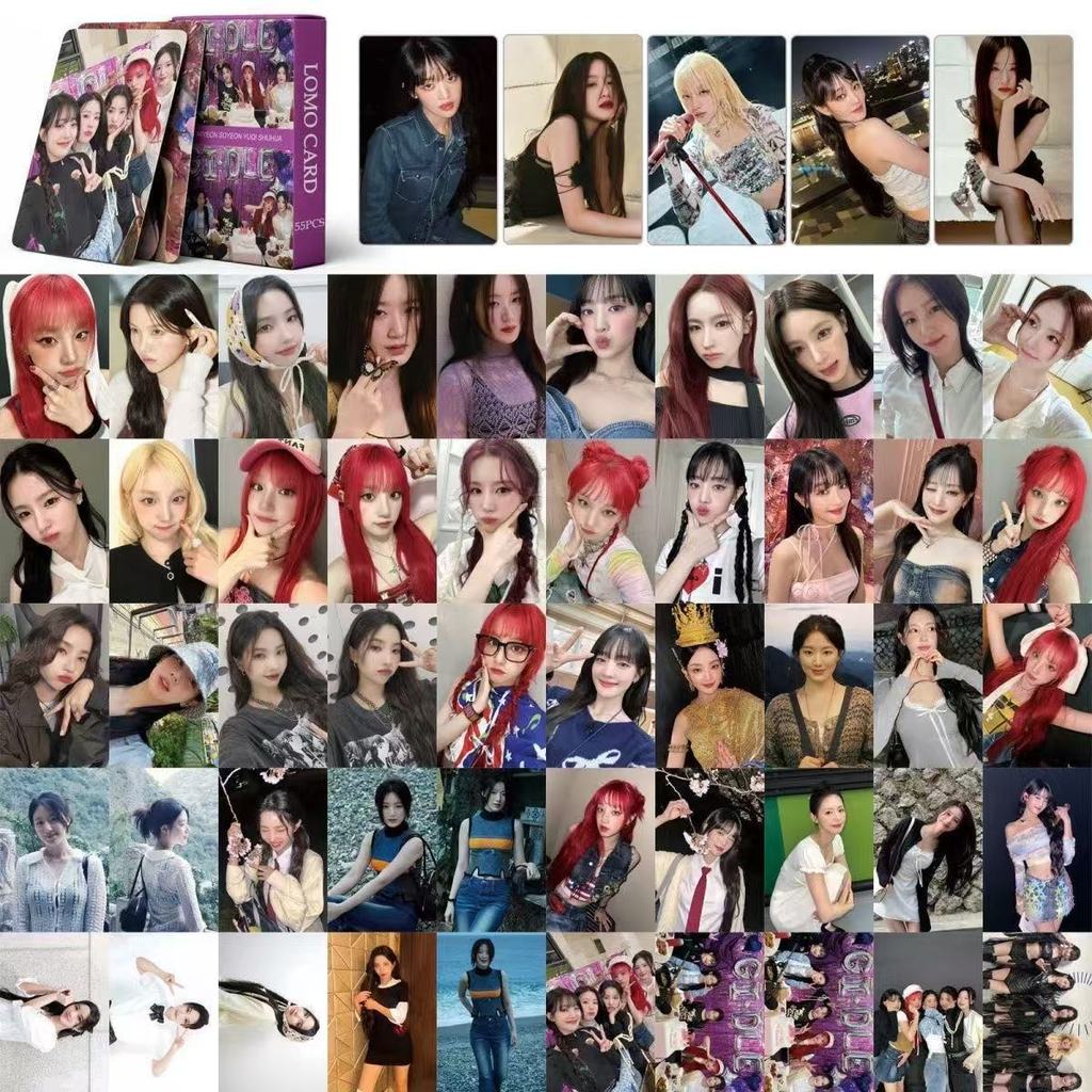 55 Chiếc (G) I-DLE Lomo Cards 2nd Full Album [2] Super Lady Photocards Minnie Soyeon Shuhua Miyeon Y