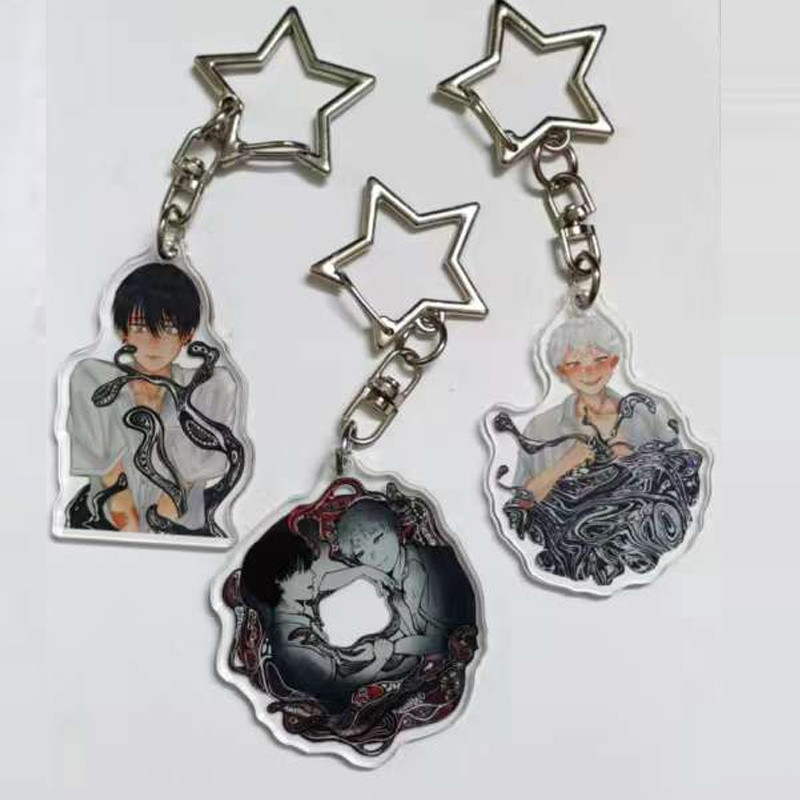 3 Cái / gói Mùa Hè Hikaru Chết Anime Nhân Vật Yoshiki Tsujinaka Hikaru Indou Cosplay Acrylic Móc Khó