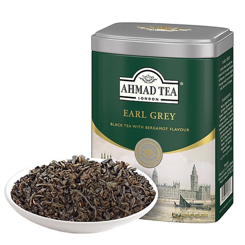 AHMAD TEA AHMAD TEA Earl Grey Black TEA 100g Đóng Hộp Cực Mạnh Nguyên Bản Hương Thơm Hộ Gia Đình Rời