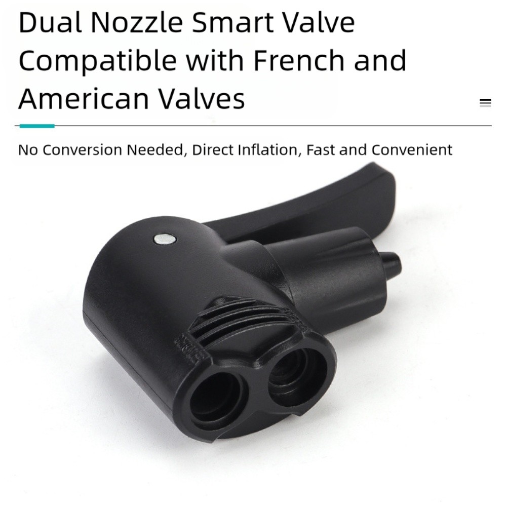 Doublehead Bicycle Pump Adapter Valve Compatible with PRESTA and Schrader Valves