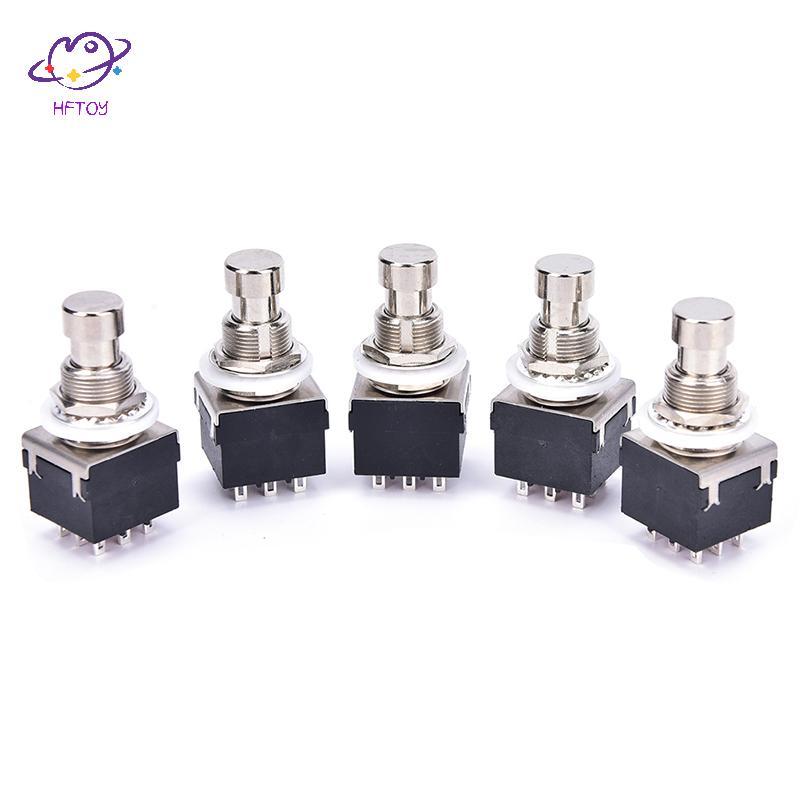 HFTOY 5 chiếc 3PDT 9 chân Hiệu ứng đàn Guitar Stomp Switch Pedal Box Foot Metal True Bypass ~