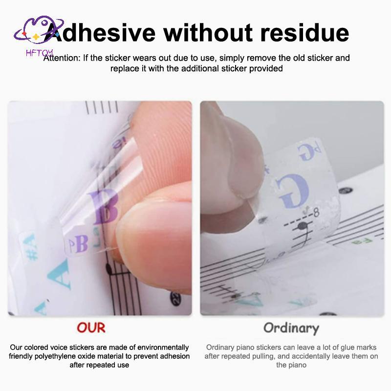 HFTOY 54 / 61 / 88 Phím Đàn Piano Trong Suốt Bàn Phím Đàn Piano PVC Stier Piano Stave ~
