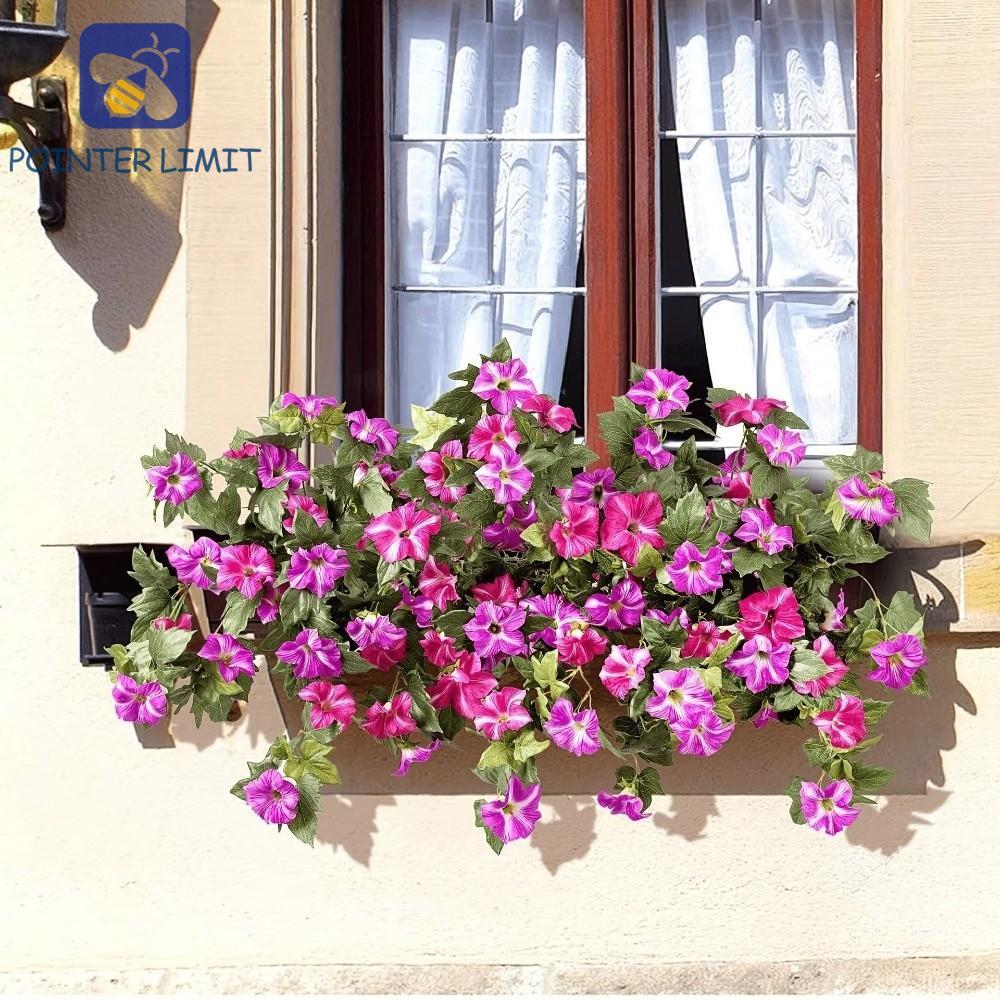 POINTER GIỚI HẠN Nhân Tạo Morning Glory, Handmade Thực Tế Silk Morning Glory Flowers, Cây Cảnh Trang