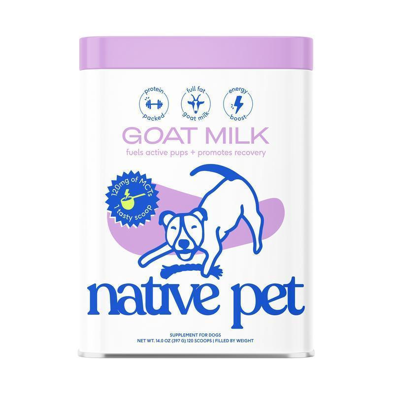 Native Pet Goat Milk for Dogs - Protein Packed, Full Fat, Energy Boost - Fuels Active Pups, Promotes