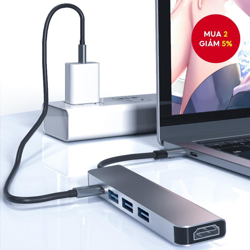 Type-C Hub HDMI-Tương Thích 5 Trong 1 USB 3.0 2.0 PD Sạc Cho Laptop MacBook Office