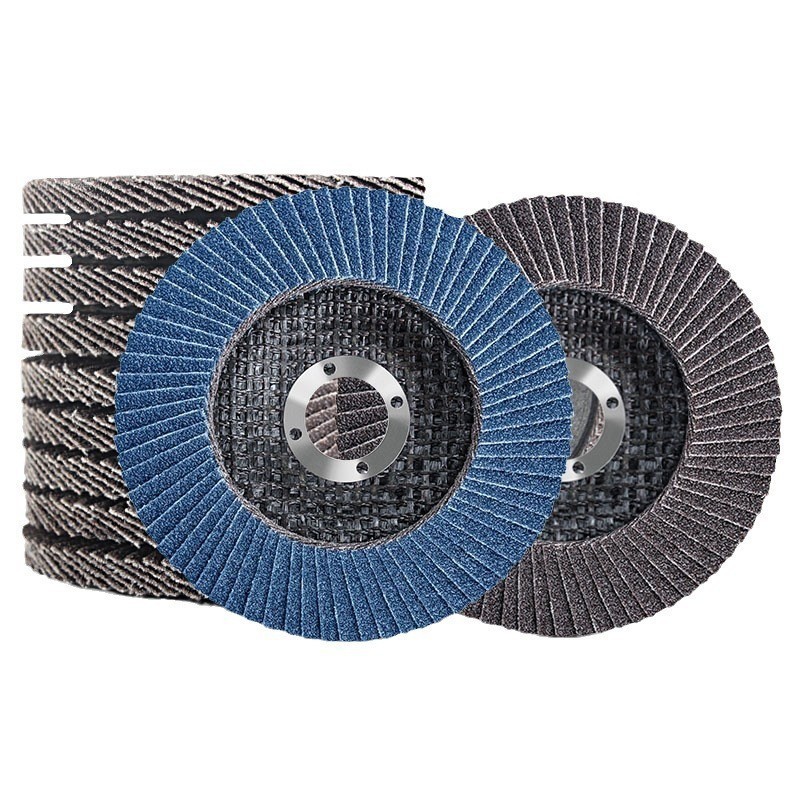 Tấm đánh bóng bánh xe Louver Thép không gỉ Chuyên dụng phẳng Emery Bánh xe vải 17cm Vỏ lưới cát xanh