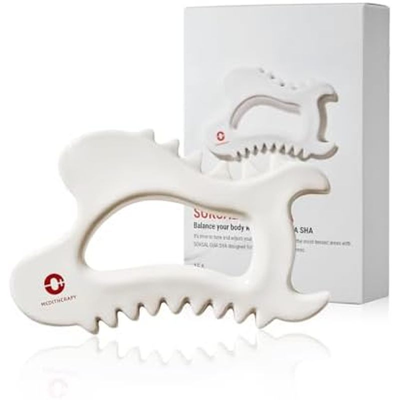 MEDITHERAPY SOKSAL GUASHA, Gốm Gua Sha, Dụng cụ massage toàn thân, Guasha toàn thân Hàn Quốc, Guasha