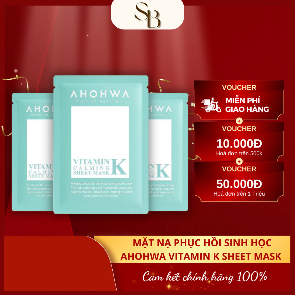 Mặt Nạ Cấp Ẩm Phục Hồi Vitamin K AHOHWA Vitamin K Calming Mask