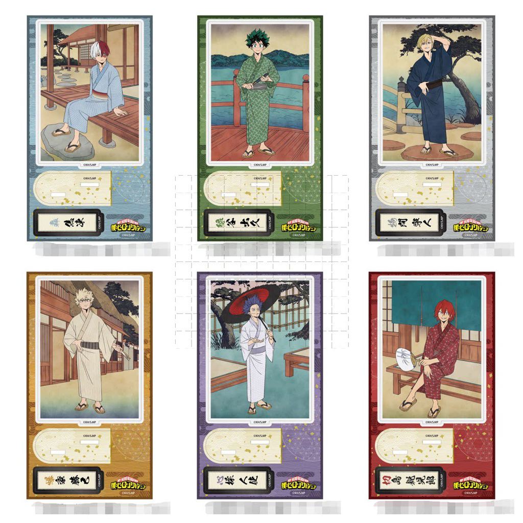 Trò Chơi My Hero Giới Học Thuật Acrylic Đứng Búp Bê Anime Midoriya Izuku Uraraka Ochako Hình Đồ Chơi