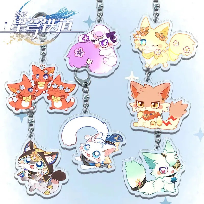 Móc khóa Honkai Star Rail HSR Phainon Anaxagoras Castorice mica acrylic chibi thú cưng dễ thương làm