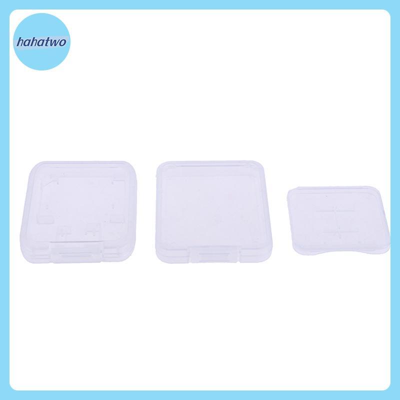 Ha 10 Cái Trong Suốt SD TF CF Thẻ Nhớ Hộp Bảo Quản Hộp Đựng Hộp Bảo Vệ Thẻ Nhớ Hộp Nhựa Trong Suốt V