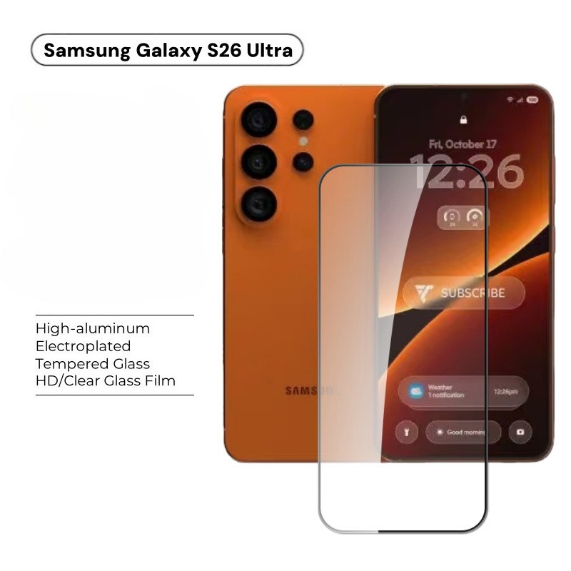 Kính Cường Lực Cạnh Đen Cho Samsung S26 Edge S26 Ultra S26Plus S26 S26 Pro Mở Khóa Bảo Vệ Màn Hình G