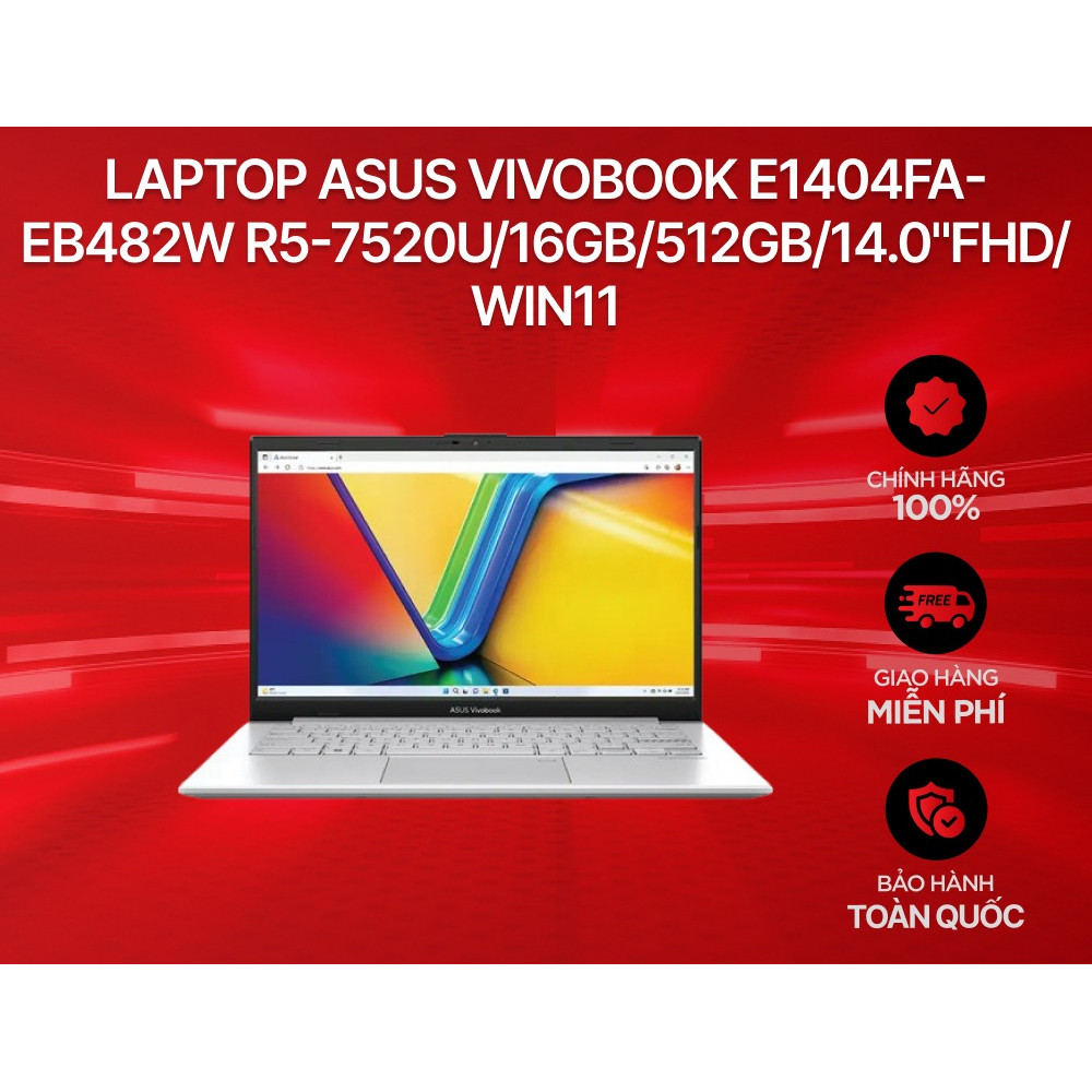 Laptop Asus Vivobook E1404FA-EB482W R5-7520U/16GB/512GB/14.0"FHD/Win11