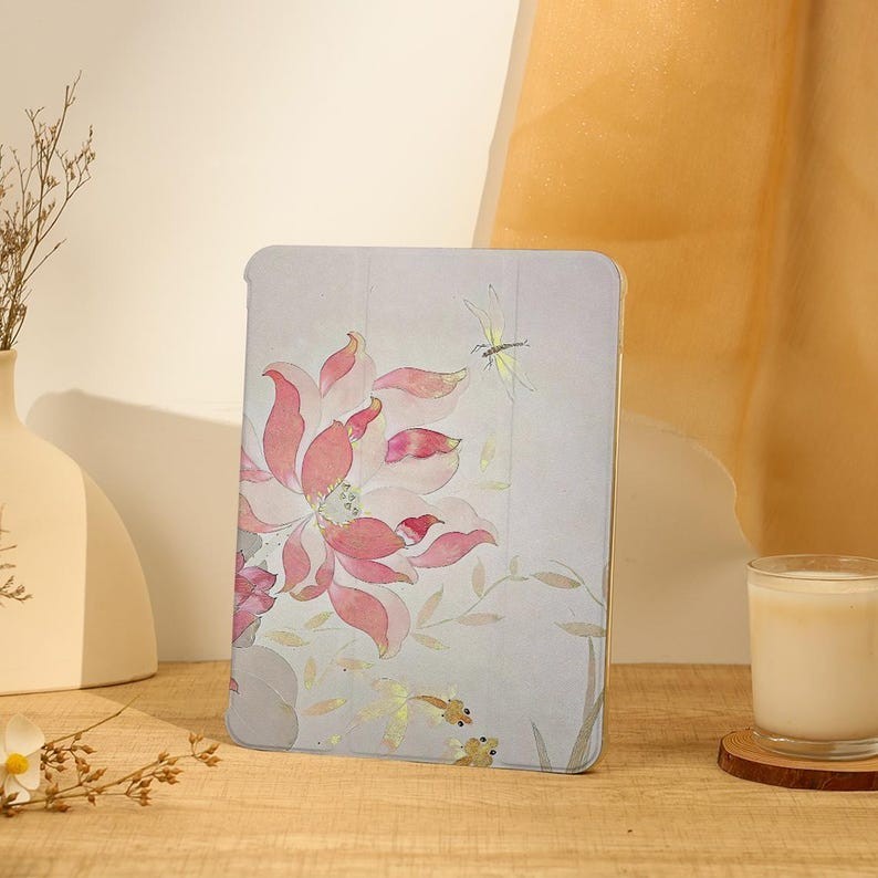 Ốp iPad Sen Hồng, iPad Air Case Cho 13 "/ 11" iPad Pro 204,13 "iPad Air 6 Case, iPad mini 6 Case, 10